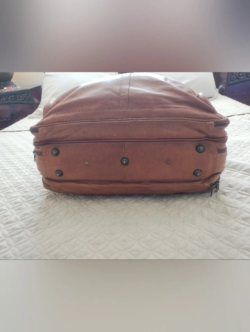 Piel Leather Vintage Colombian Duffel Travel Overnight Bag Weekender Early 90s